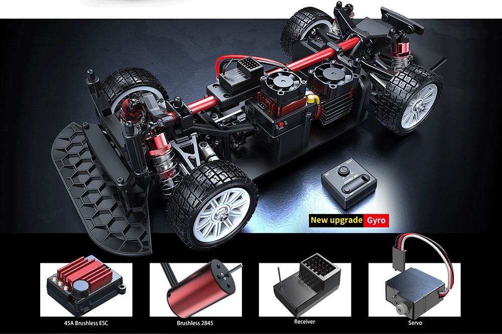 MJX 14303 1/14 Drift RC autó kefe nélküli nagysebességű RC jármű