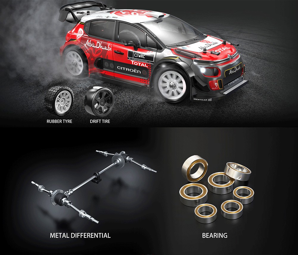 MJX 14303 1/14 Drift RC autó kefe nélküli nagysebességű RC jármű