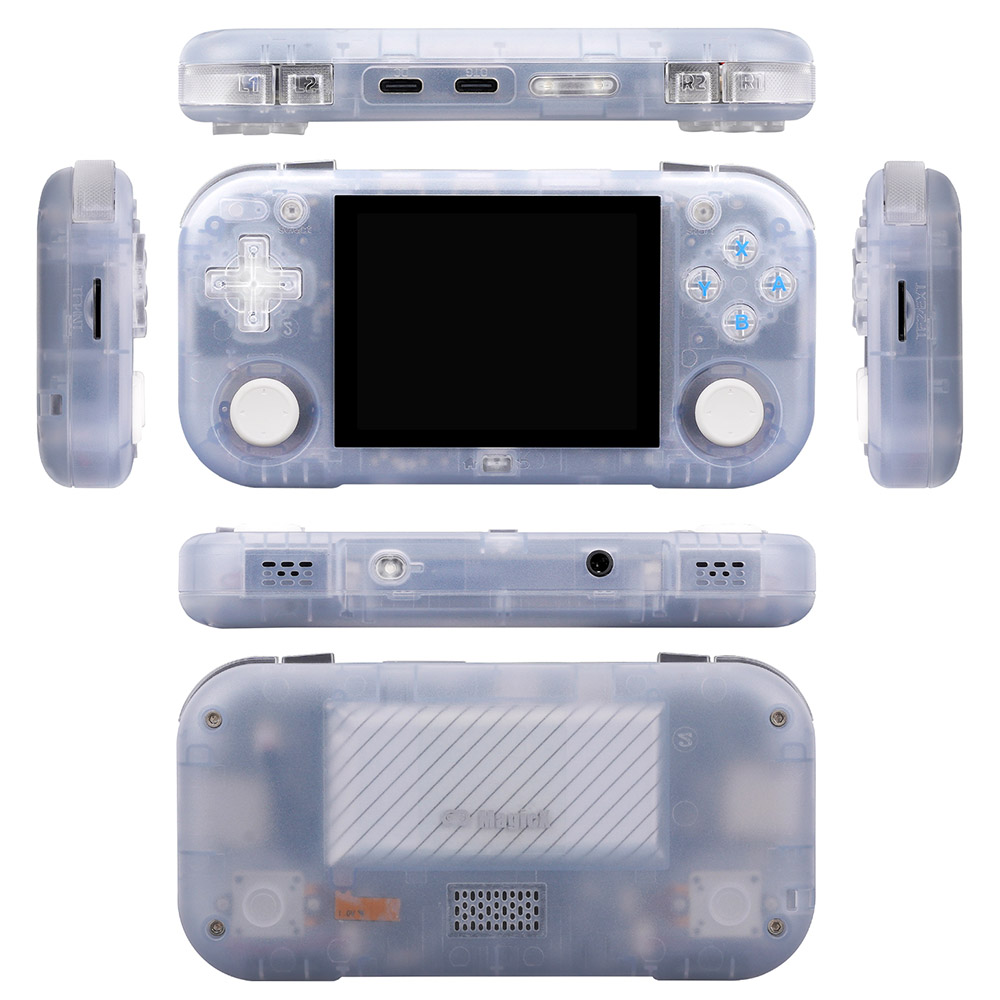 Magicx Mini Zero 28 V2 Retro Game Console, 2.8 inch 640-480 IPS Screen, 7 Hours Playtime, 128GB Storage - Blue