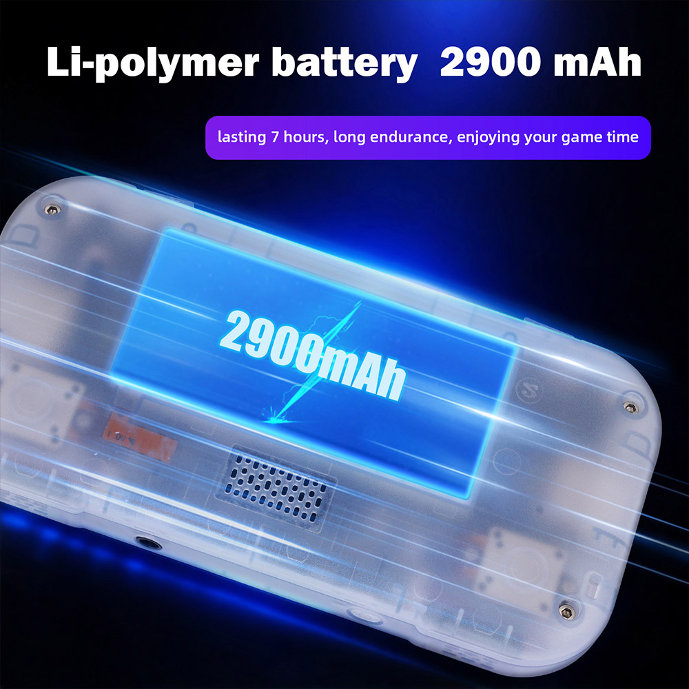 Magicx Mini Zero 28 V2 Retro Game Console, 2.8 inch 640-480 IPS Screen, 7 Hours Playtime, 64GB Storage - Blue