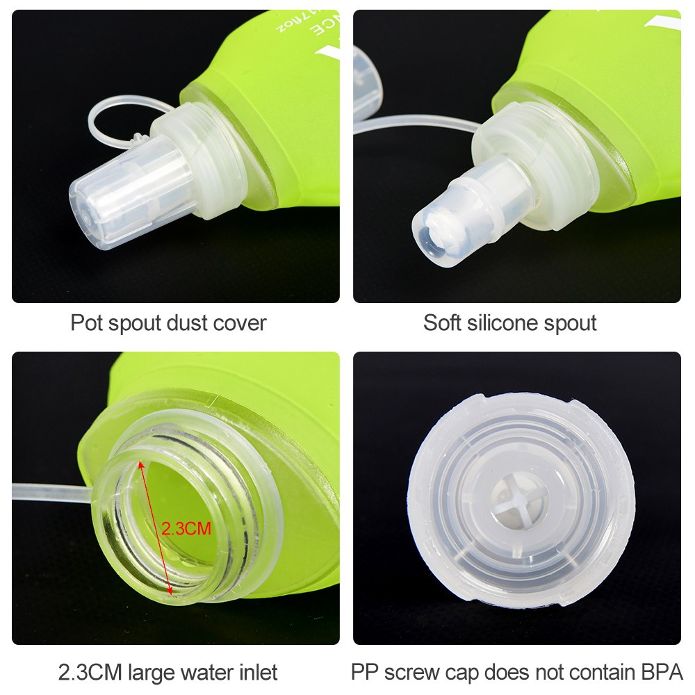 NEWBOLER BOT200 Foldable Soft Water Bottle Portable Sports Bottle - 150ml, Lemon Yellow