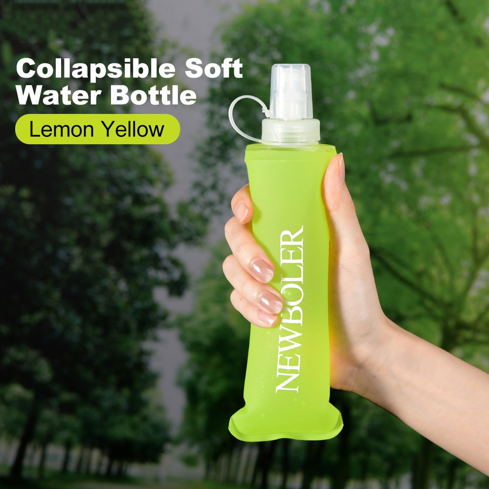 NEWBOLER BOT200 Foldable Soft Water Bottle Portable Sports Bottle - 150ml, Lemon Yellow