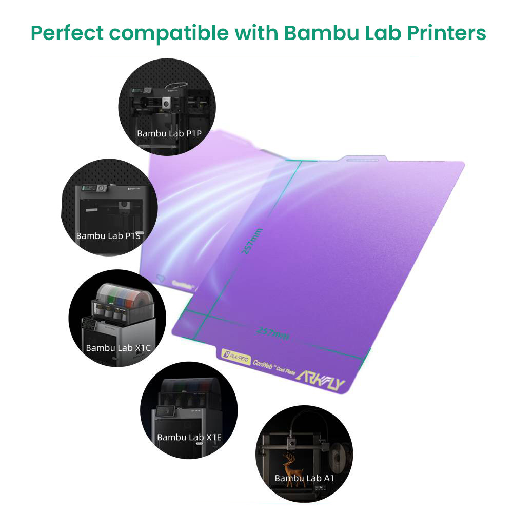 Phaetus Conweb Cool Plate for Bambu Lab P1P/ P1S/ X1C/ X1E/ A1