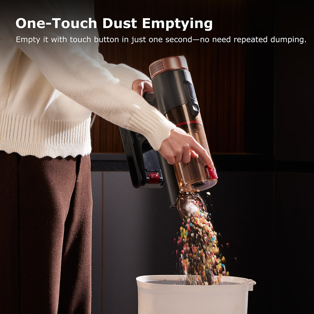 Proscenic P11 Ultra Akku-Staubsauger, 40 kPa Saugleistung, 40 Min. Laufzeit, verwicklungsfreie B&uuml;rste, 4-Lagen-Filtration, gr&uuml;ne LED-Scheinwerfer