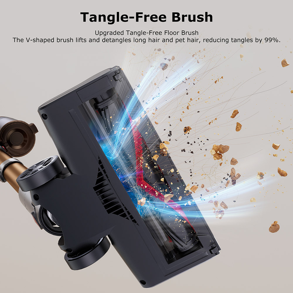 Proscenic P11 Ultra Akku-Staubsauger, 40 kPa Saugleistung, 40 Min. Laufzeit, verwicklungsfreie B&uuml;rste, 4-Lagen-Filtration, gr&uuml;ne LED-Scheinwerfer