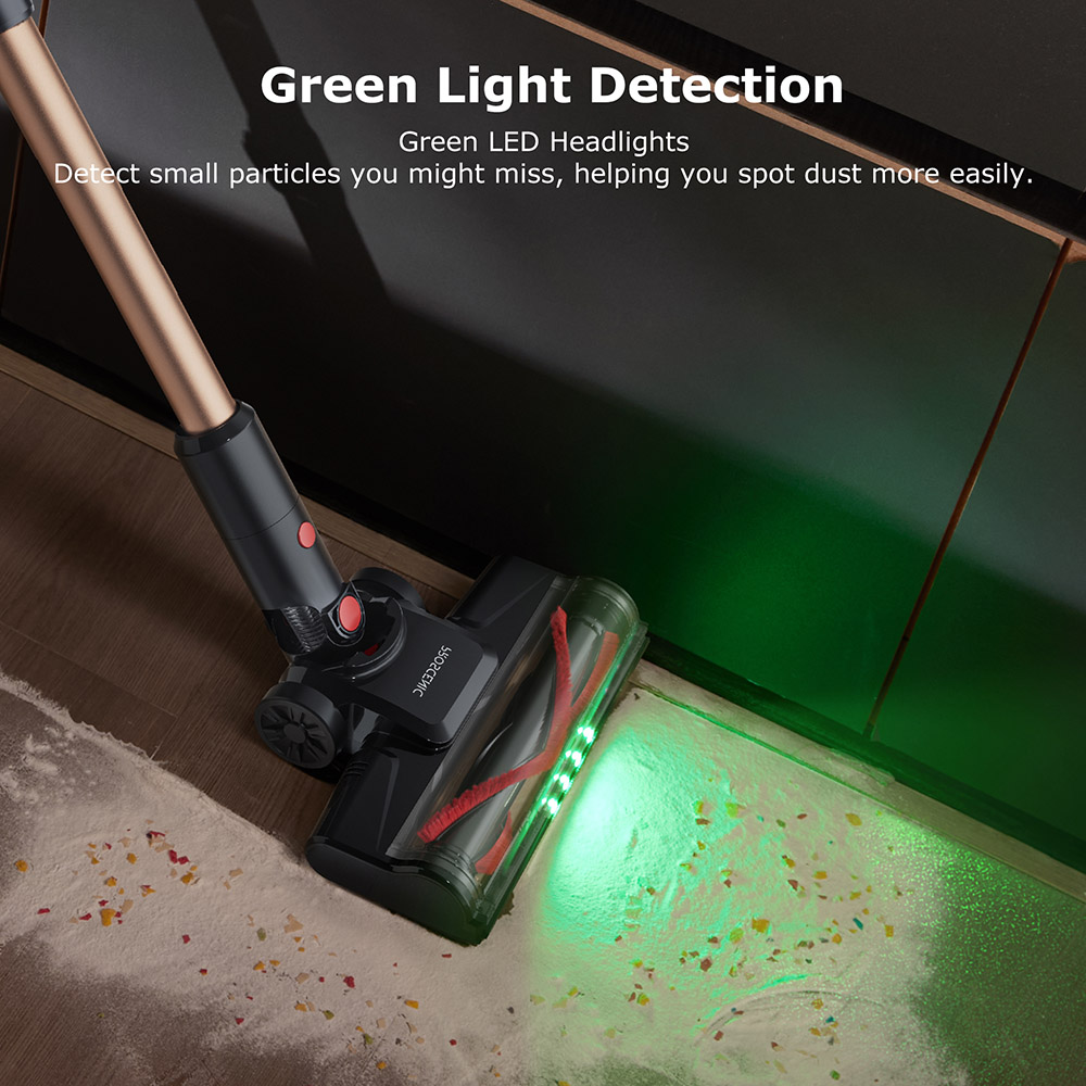 Proscenic P11 Ultra Akku-Staubsauger, 40 kPa Saugleistung, 40 Min. Laufzeit, verwicklungsfreie B&uuml;rste, 4-Lagen-Filtration, gr&uuml;ne LED-Scheinwerfer