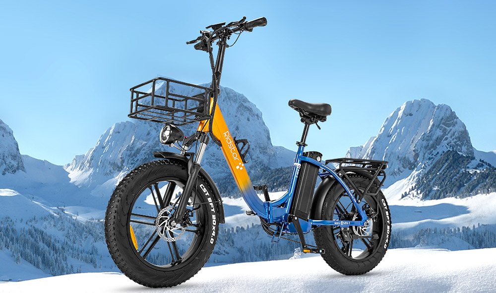 Ridstar MN20 Electric Bike, 1000W Motor, 48V 15Ah Battery, 20*4.0 palcová tučná pneumatika, max. rýchlosť 48 km/h, dojazd 70 km, dvojité mechanické kotúčové brzdy, dvojitý tlmič, 7-rýchlostný prevod Shimano