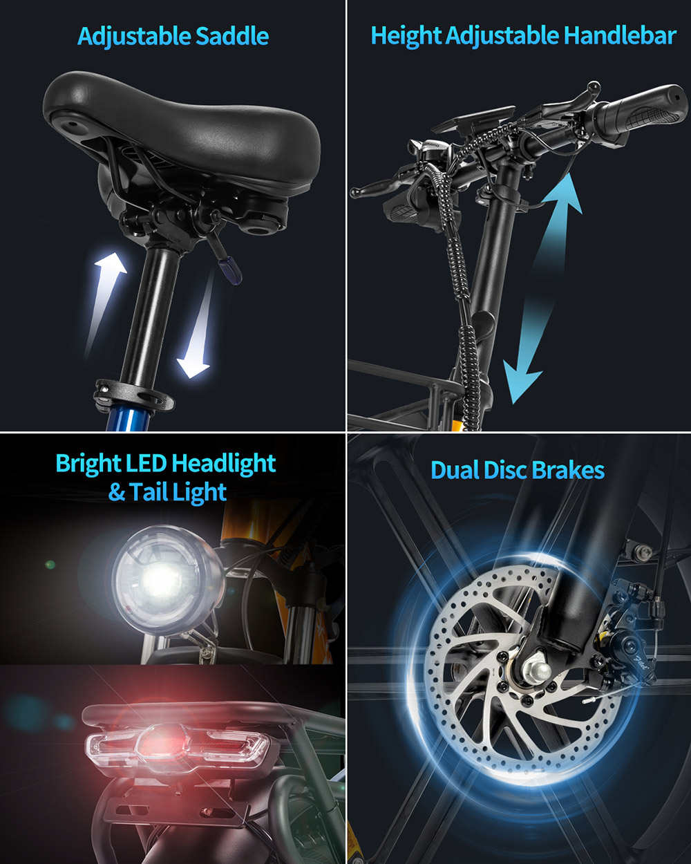Elektrobicykel Ridstar MN20, 1000W motor, 48V 15Ah batéria, 20*4,0 palcová tučná pneumatika, max. rýchlosť 48 km/h, dojazd 70 km, duálne mechanické kotúčové brzdy, duálny tlmič nárazov, 7-stupňová prevodovka Shimano