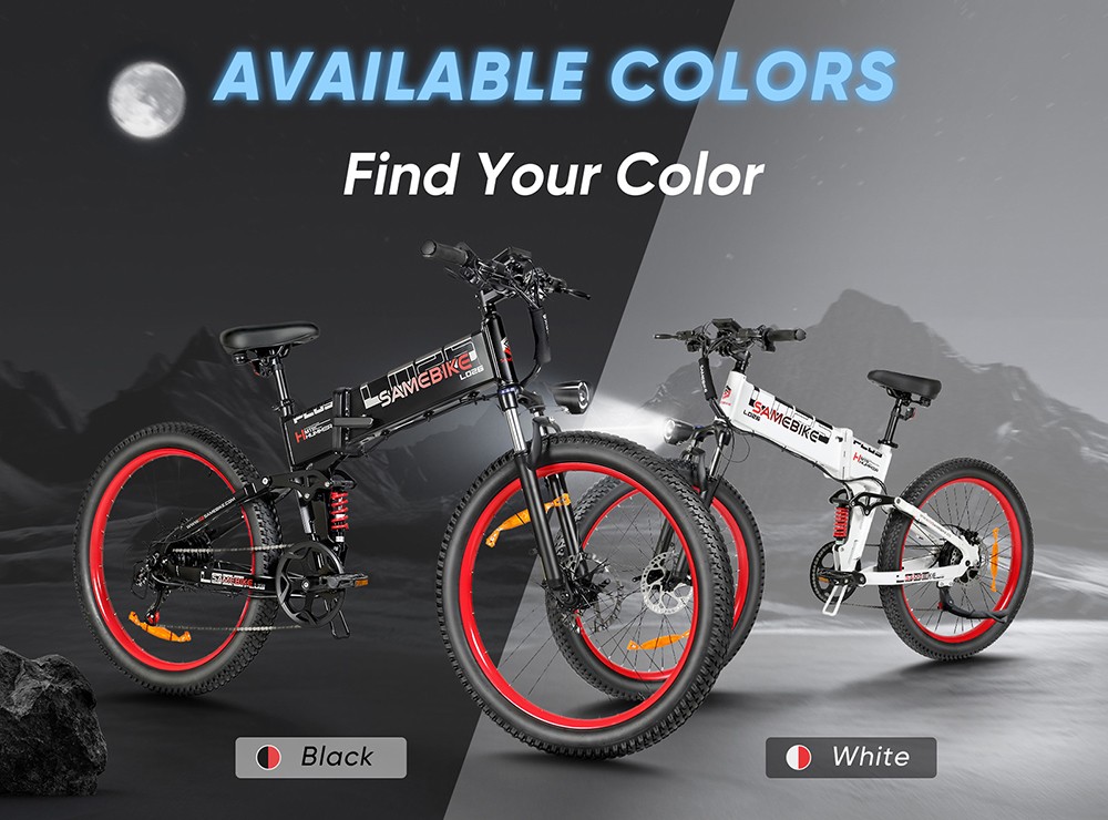 Elektrobicykel SAMEBIKE LO26-Plus, 1000W motor, 48V 15Ah batéria, 26-palcové pneumatiky, max. rýchlosť 45 km/h, dojazd 100 km, hydraulické kotúčové brzdy, dvojité nastaviteľné odpruženie, Shimano 7-rýchlostný - sivý
