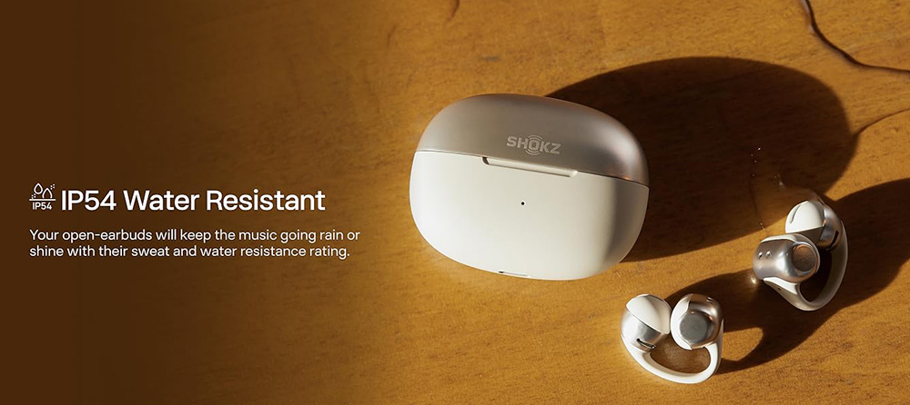 SHOKZ OpenDots ONE Open-ear Earbuds, Dolby Audio, IP54 Water Resistant, Up to 40 Hours Playtime, Multipoint Pairing - Grey