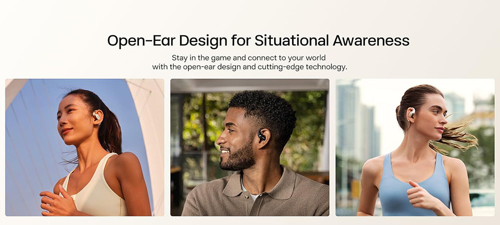 SHOKZ OpenFit 2 Open-ear Earbuds, True Wireless Bluetooth Earphones, Up 48 Hours of Playtime, IP55 Water-Resistant, Bluetooth 5.4 - White