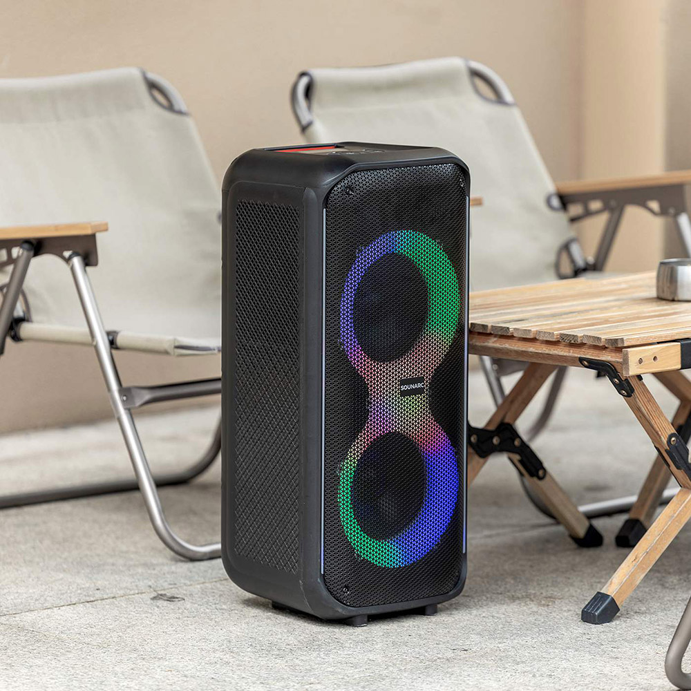 Sounarc L2 Party Speaker, 80W stereo zvuk, rôzne režimy osvetlenia, 13 hodín prehrávania