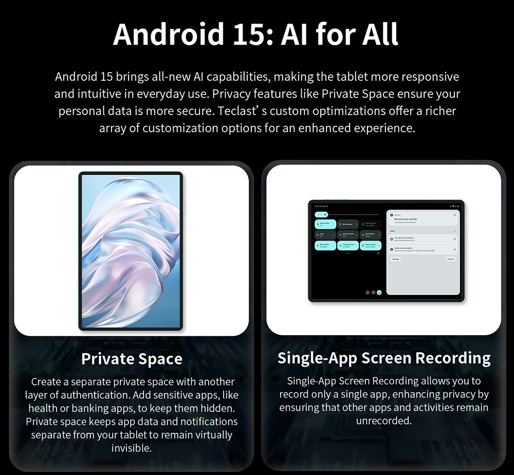 Teclast T60AI Android 15 Tablet, 11,97