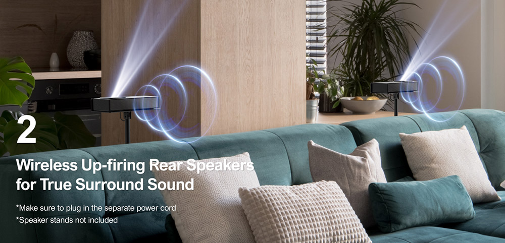 Ultimea Nova S90 7.1.4 Soundbar + 1 pár * Steady S90 Speaker Stands, Dolby Atmos, 740W špičkový výkon, 4K HDR Pass-through, 6 režimov ekvalizéra