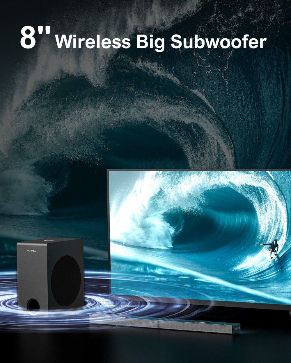 Ultimea Thor T60 4K 4000 ANSI Laser TV Projector+ Ultimea Nova S80 5.1.2 CH Soundbar