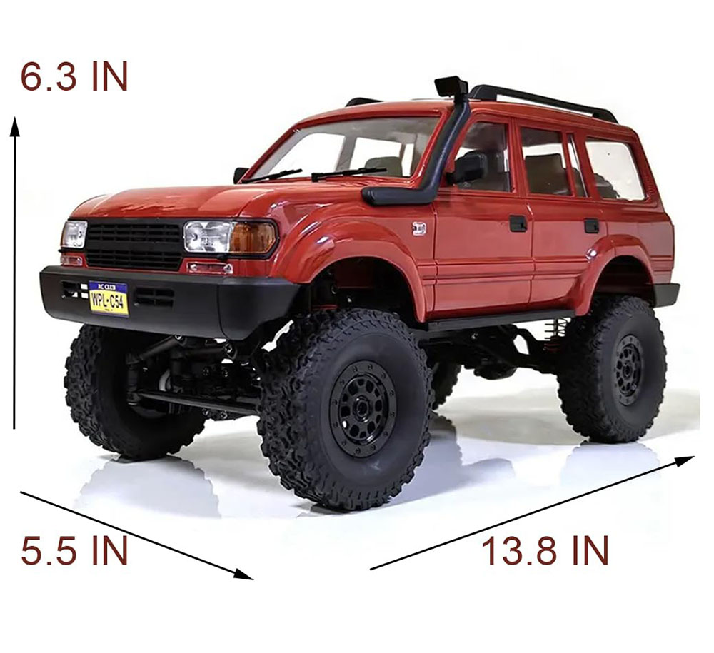 WPL C54 RC Truck 1:16 4WD Off Road RTR Car - Yellow