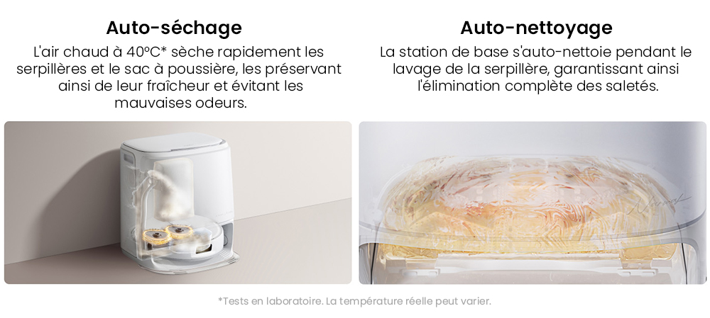Aspirateur robot laveur NARWAL Freo Z10, anti-emm&ecirc;lement, aspiration 15&nbsp;000 Pa, s'adapte aux zones difficiles d'acc&egrave;s, autovidage, lavage et s&eacute;chage &agrave; la serpilli&egrave;re, &eacute;vite les obstacles, pour poils d'animaux et sols durs, blanc