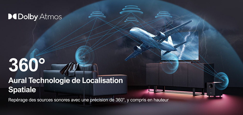 Ultimea Nova S90 Barre de son 7.1.4 + 1 paire de supports d'enceintes Steady S90, Dolby Atmos, puissance de cr&ecirc;te de 740 W, transmission 4K HDR, 6 modes d'&eacute;galisation