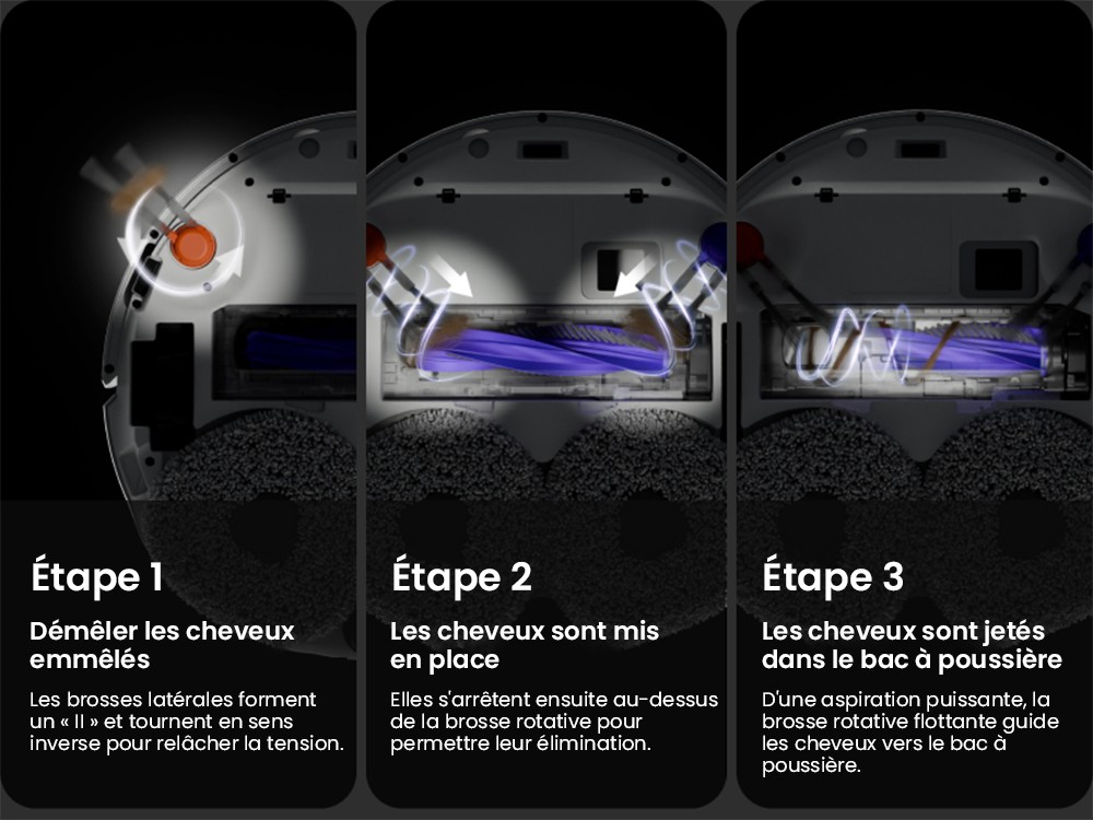 Aspirateur robot laveur NARWAL Freo Z10, anti-emm&ecirc;lement, aspiration 15&nbsp;000 Pa, s'adapte aux zones difficiles d'acc&egrave;s, autovidage, lavage et s&eacute;chage &agrave; la serpilli&egrave;re, &eacute;vite les obstacles, pour poils d'animaux et sols durs, blanc
