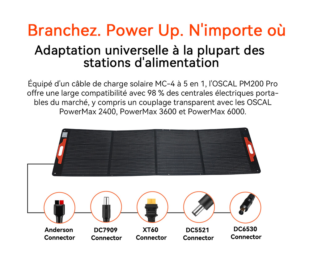 Blackview Oscal PM200 Pro Panneau solaire pliable 200W