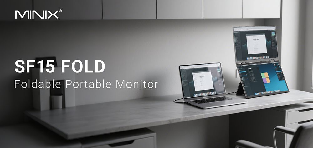 MINIX SF15 Skladací prenosný monitor, dvojitý 15.6