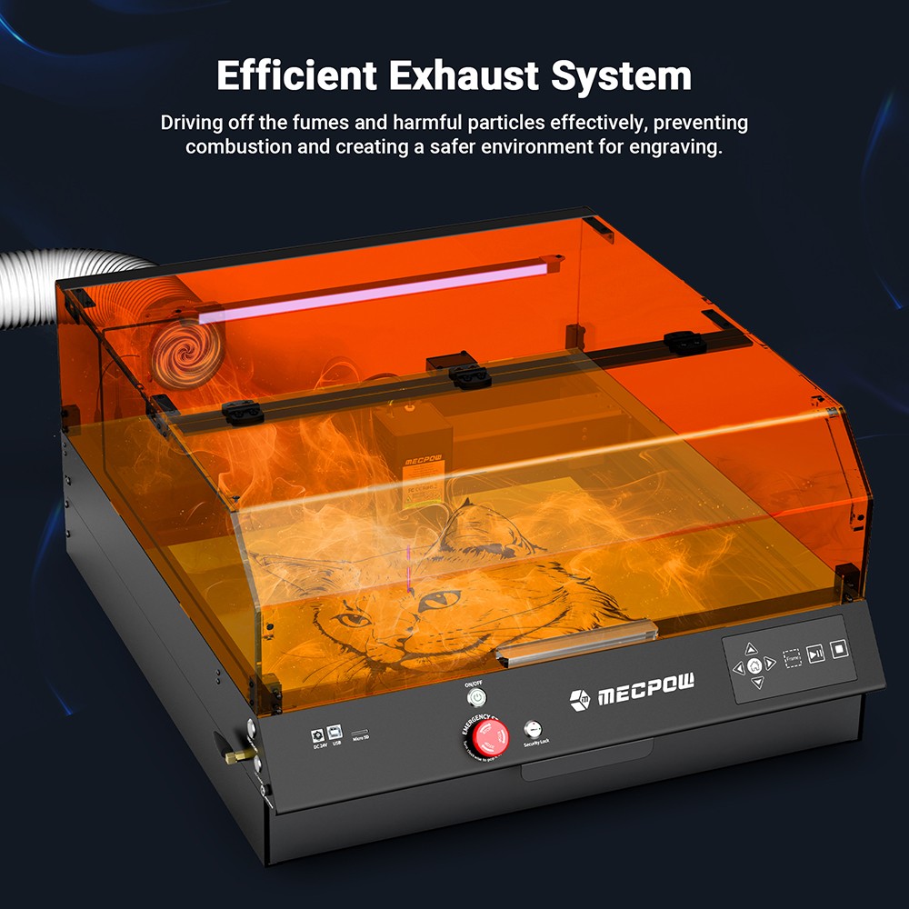 Mecpow X4 Pro 40W FDA Class 1 Laser + 150W Smoke Purifier + 1 Year LightBurn License