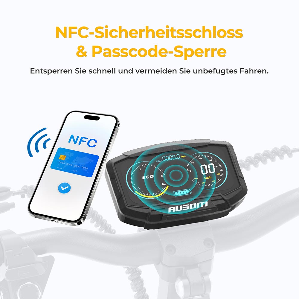 Ausom L2 Elektroroller, 2 x 800W Motor, 48V 15,6Ah Akku, 10 Zoll Reifen, 55 km/h H&ouml;chstgeschwindigkeit, 70 km Reichweite, Scheibenbremsen vorne und hinten, Schwingenfederung, LCD-Display