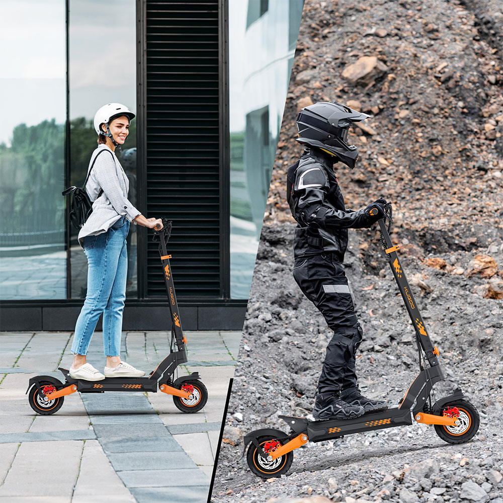 KUGOO F3 Plus Elektroroller, 1000-W-Motor, 48-V-20,8-Ah-Akku, 10-Zoll-Reifen, 50 km/h H&ouml;chstgeschwindigkeit, 80 km Reichweite, Scheibenbremsen vorne und hinten, Schwingenaufh&auml;ngung