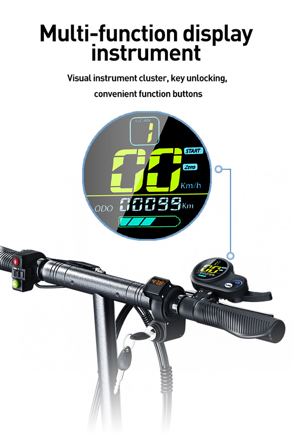 JOYOR Y6-S Elektroroller 18 Ah Akku 500 W Motor Bis zu 60 km Reichweite 10 Zoll Rad 40 km/h H&ouml;chstgeschwindigkeit