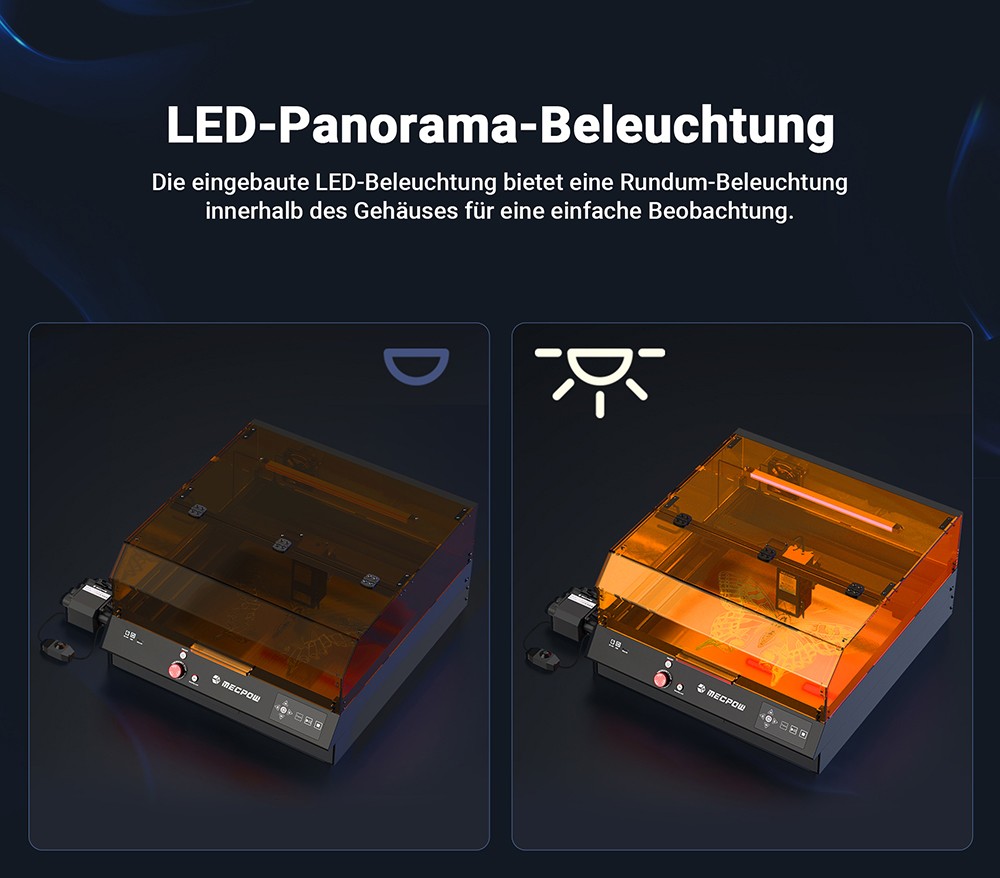 Mecpow X4 Pro 40W FDA Klasse 1 Lasergravierer mit Kamera, 400*398mm