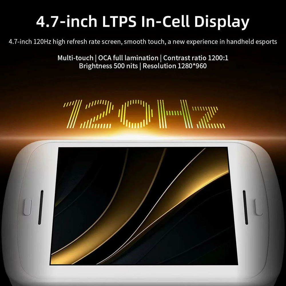 ANBERNIC RG Slide Game Console, 4.7 inch 1280*960 120Hz Touchscreen, 8GB LPDDR4X  + 128GB UFS2.2, Al Assistant, Android 13, Capacitive Joystick - Black