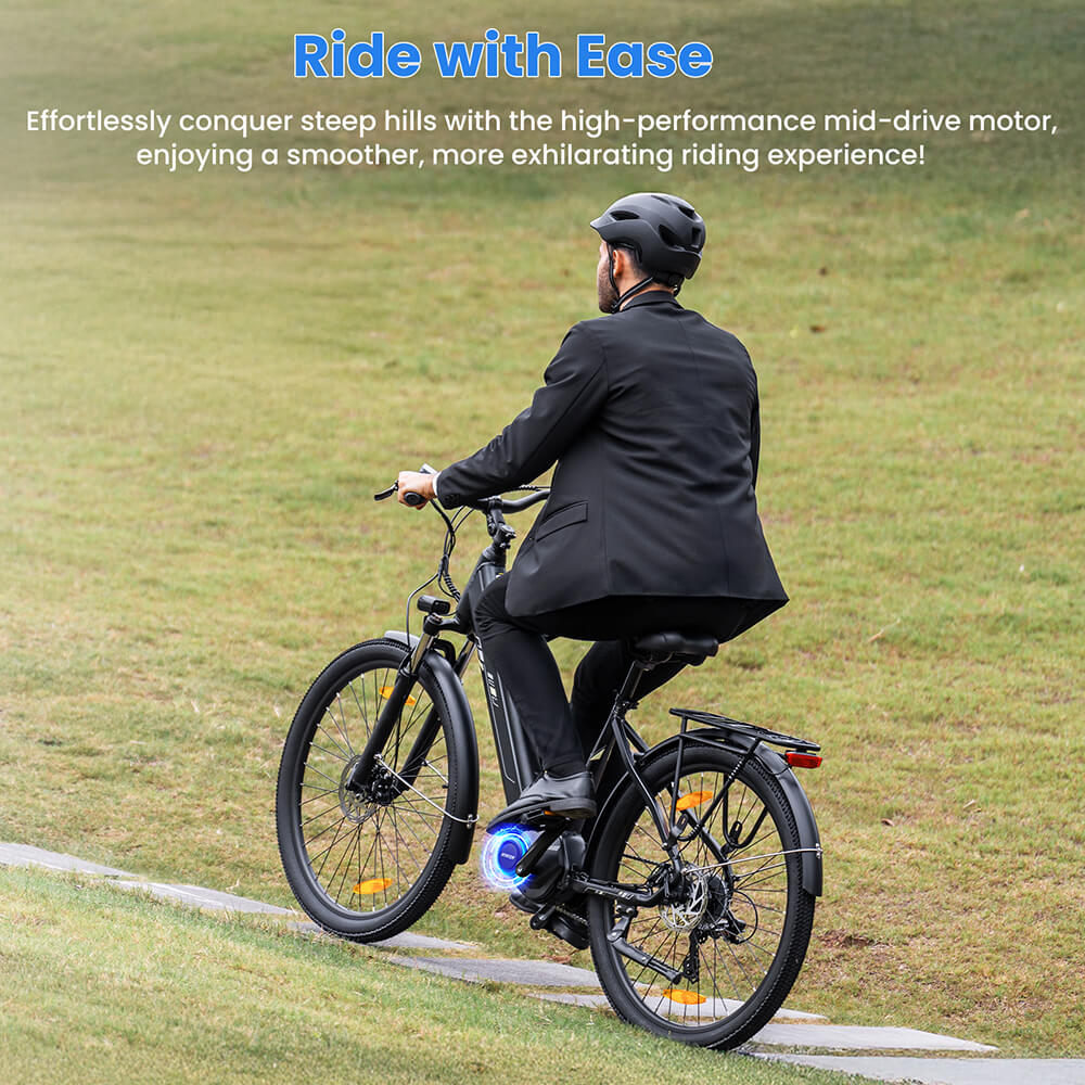 Touroll Urbano 3 EU Plug Grey, 27,5 palca, 36V 13AH kapacita batérie, 250W stredový motor e-bike