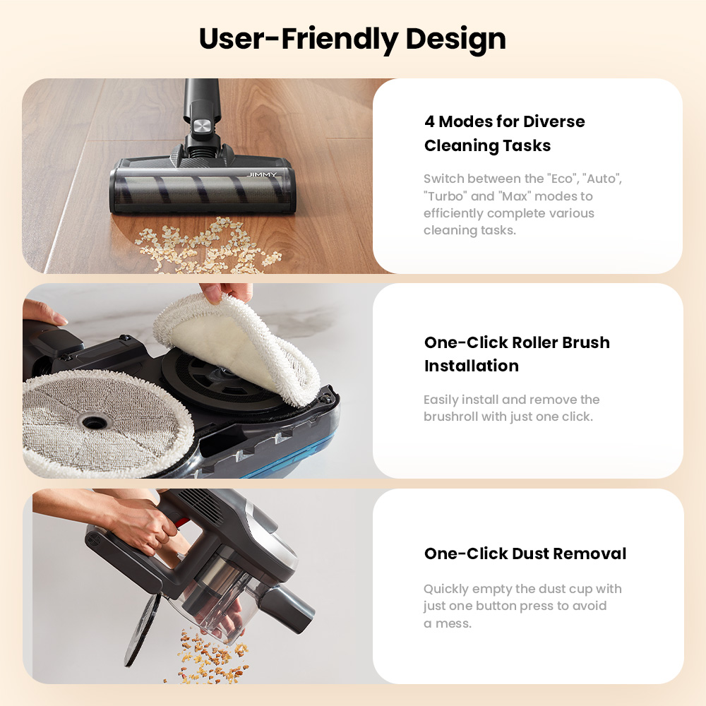 JIMMY JV9 Pro Aqua akkus porsz&iacute;v&oacute;, 160 AW erős sz&iacute;v&oacute;erő, 45 perc &uuml;zemidő, HEPA szűrő, 0,6 literes porzs&aacute;k, 500 ml-es v&iacute;ztart&aacute;ly, LED kijelző, sz&uuml;rke