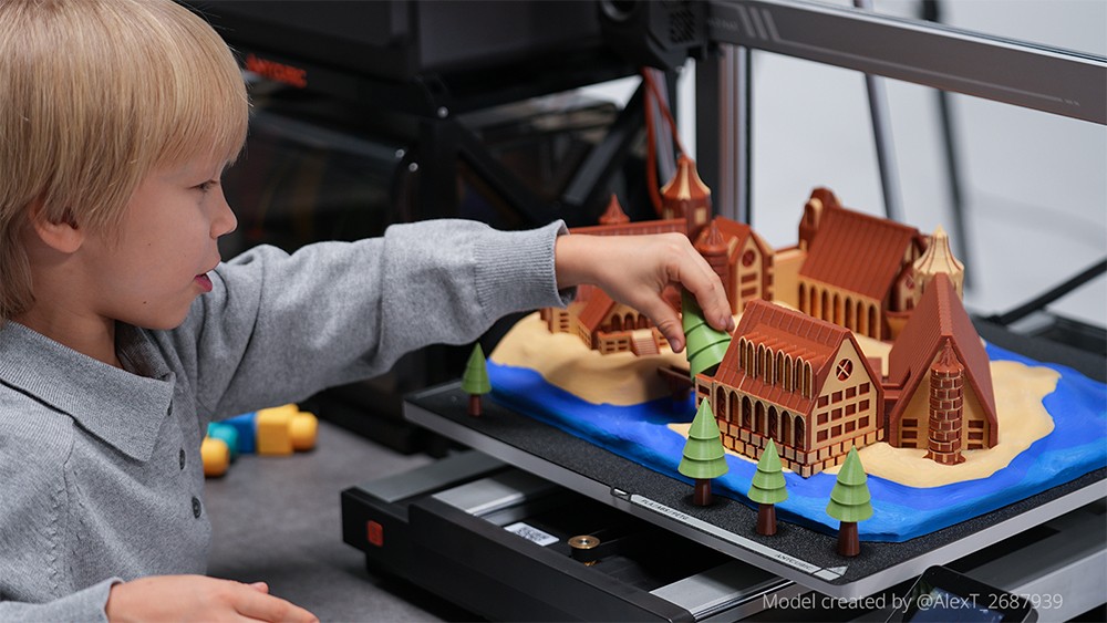 Anycubic Kobra 3 Max 3D-Drucker, 600mm/s, Auto-Leveling, Unterst&uuml;tzen ACE Pro 8-Farb-Druck, 420*420*50mm