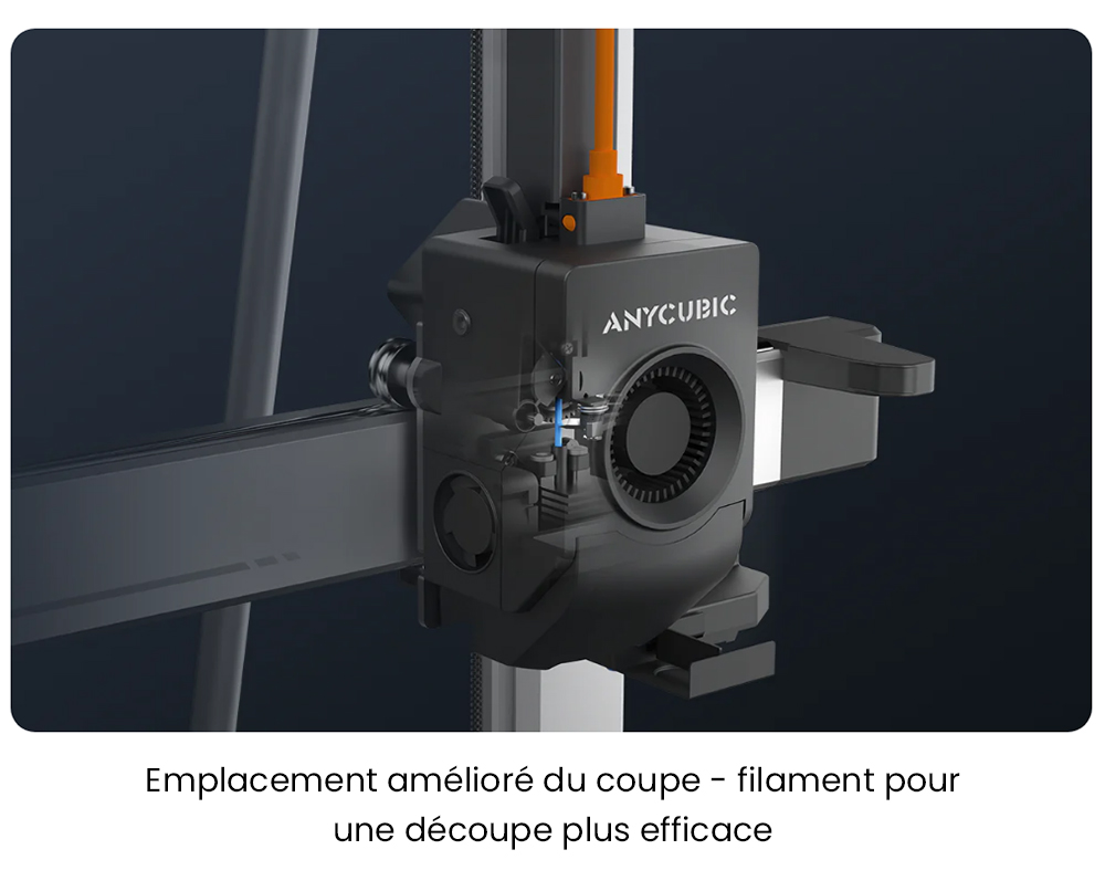 Anycubic Kobra 3 Max Imprimante 3D, 600mm/s Vitesse, Nivelage Auto, Impression 8 couleurs ACE Pro, 420*420*50mm