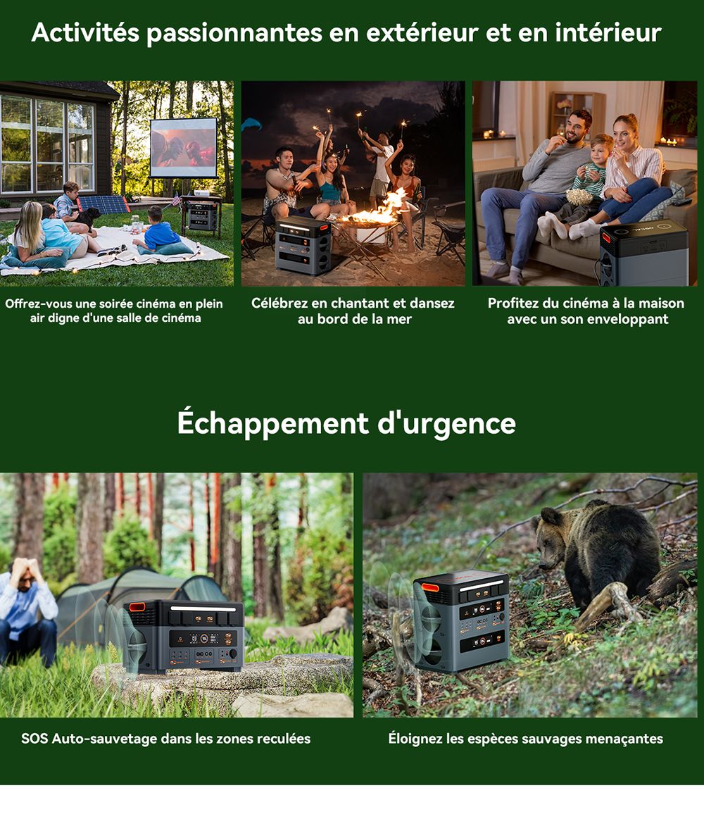 Blackview Oscal PowerMax 2400 Pro Station d'&Eacute;nergie, 2016Wh 2400W, LiFePO4 3500+ Cycles, Charge 1.2h, App Smart