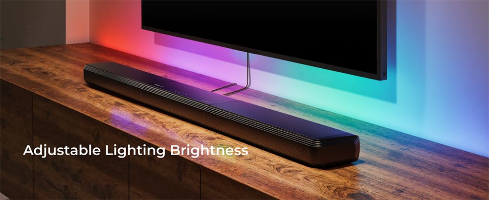 Ultimea Apollo S90 9.1 kanálový soundbar, Dolby Atmos, špičkový výkon 470 W, RGB osvetlenie, ovládanie aplikácií, 121 prednastavených matíc EQ, Bluetooth 5.3, odnímateľná konštrukcia