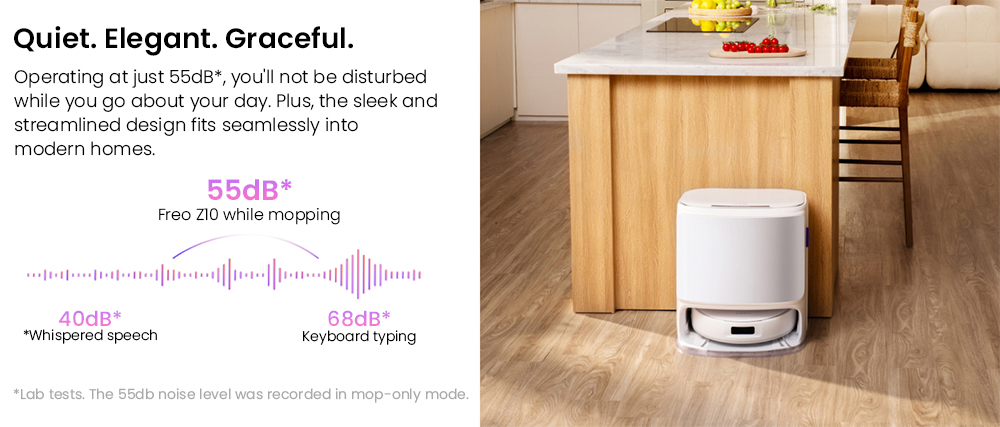 NARWAL Freo Z10 Robot Vacuum and Mop, Tangle Free, 15,000Pa Suction, Adapts to Hard-to-Reach Areas, Self-Emptying, Mop Washing & Drying, Obstacle Avoidance, for Pet Hair & Hard Floor, White