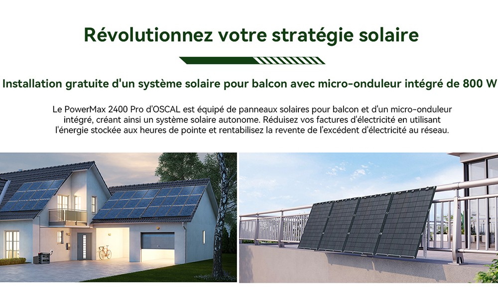 Blackview Oscal PowerMax 2400 Pro Station d'&Eacute;nergie, 2016Wh 2400W, LiFePO4 3500+ Cycles, Charge 1.2h, App Smart