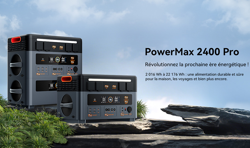 Blackview Oscal PowerMax 2400 Pro Station d'&Eacute;nergie, 2016Wh 2400W, LiFePO4 3500+ Cycles, Charge 1.2h, App Smart