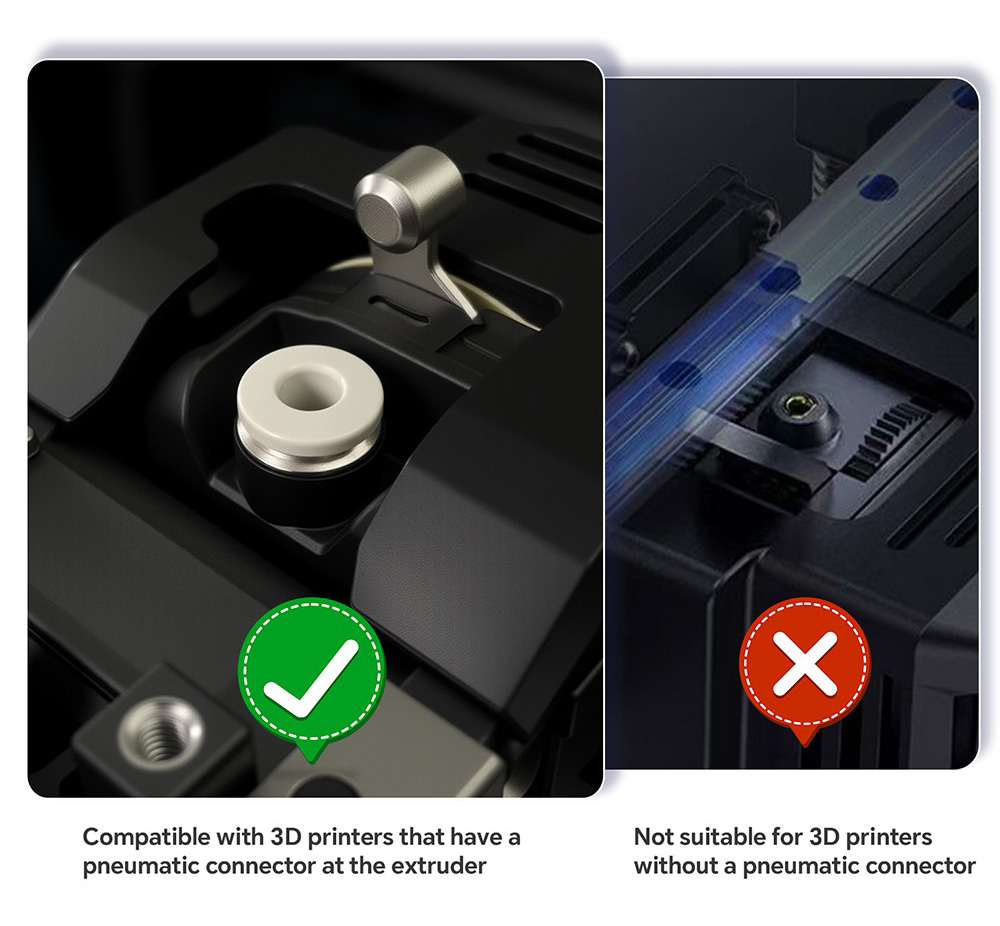 WISEPRO 3D Printer Filament Buffer, 1.75mm PLA/ABS Compatible, for Creality K1/K2/Hi/Ender and Anycubic Kobra S1/K3M/K3C