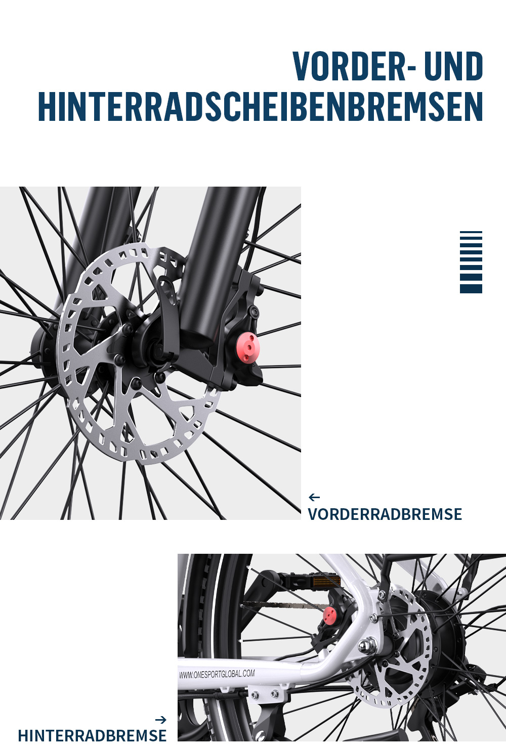 ONESPORT OT05 Pro Elektrofahrrad, 250-W-Motor, 36-V-22,5-Ah-Akku, 700 x 50C-Reifen, 25 km/h H&ouml;chstgeschwindigkeit, 140 km Reichweite, hydraulische Scheibenbremsen, Vorderradgabel mit Federung, Shimano 7-Gang-Schaltung &ndash; Wei&szlig;