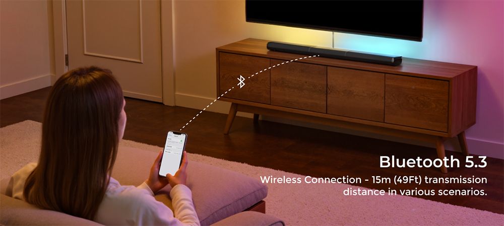 Ultimea Apollo S90 9.1 kanálový soundbar, Dolby Atmos, špičkový výkon 470 W, osvetlenie RGB, ovládanie aplikácií, 121 prednastavených matíc EQ, Bluetooth 5.3, odnímateľná konštrukcia
