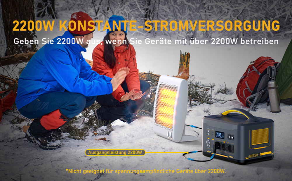 VTOMAN Jump 2200 Tragbares Powerstation, 1548Wh LiFePO4, 2200W AC, erweiterbar auf 3096Wh