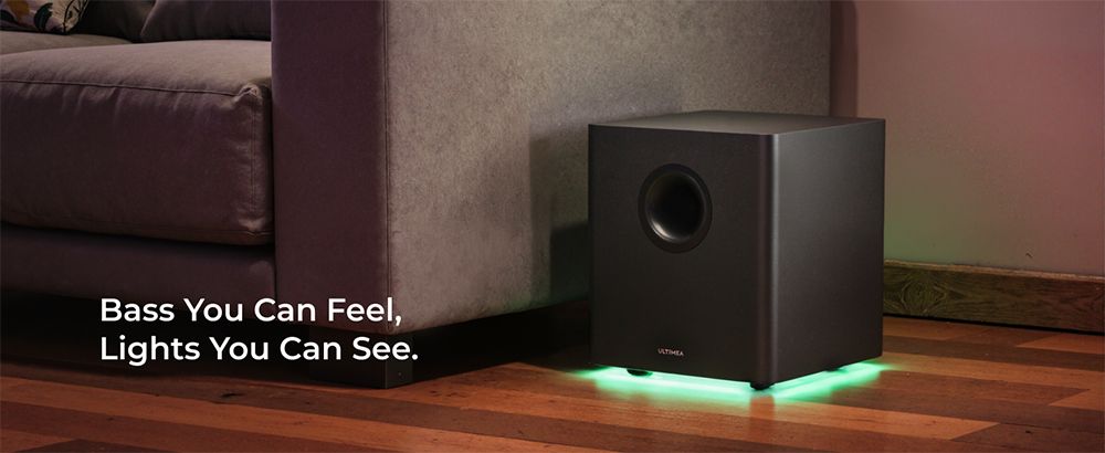 Ultimea Apollo S90 9.1-kanálový soundbar, Dolby Atmos, špičkový výkon 470 W, RGB osvetlenie, ovládanie aplikácií, 121 prednastavených matíc EQ, Bluetooth 5.3, odnímateľná konštrukcia