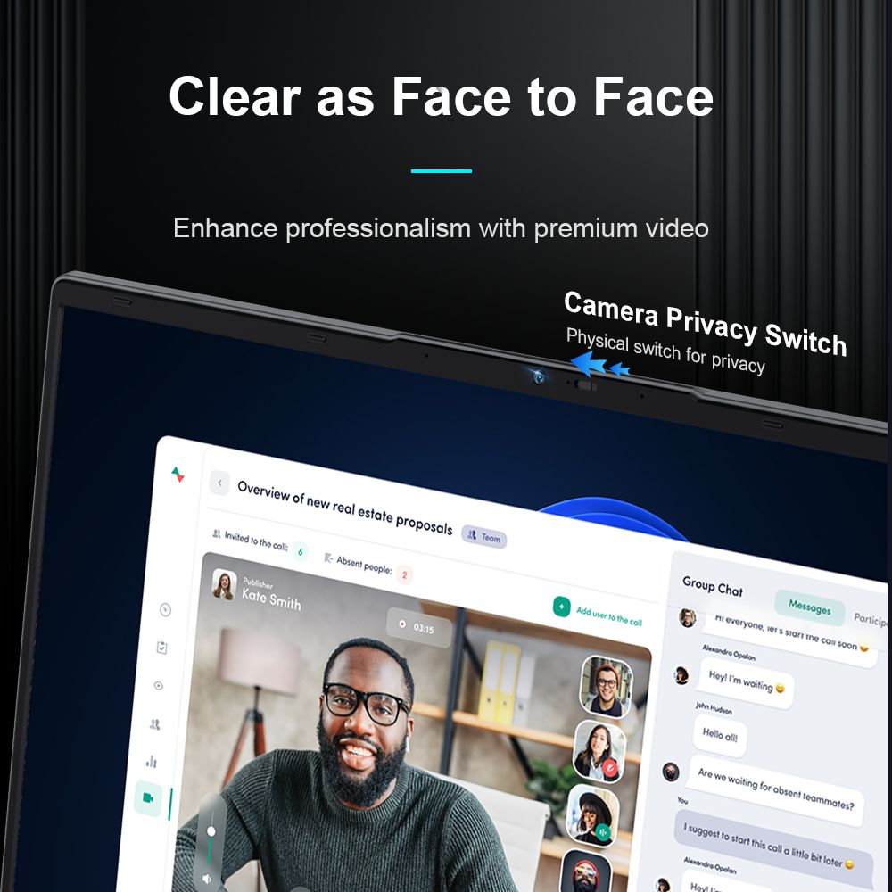 Ninkear A15 Plus Laptop, 15,6 Zoll, AMD Ryzen 7 5825U 8 Kerne 4,5 GHz, 1920 x 1080 IPS-Bildschirm, 32 GB RAM 1 TB SSD, 2,4 G/5 G WLAN, Entsperren per Fingerabdruck, Typ-C x 1, USB 3.0 x 3, HDMI x 1, Micro-SD-Kartenleser x 1, Kopfhöreranschluss x 1
