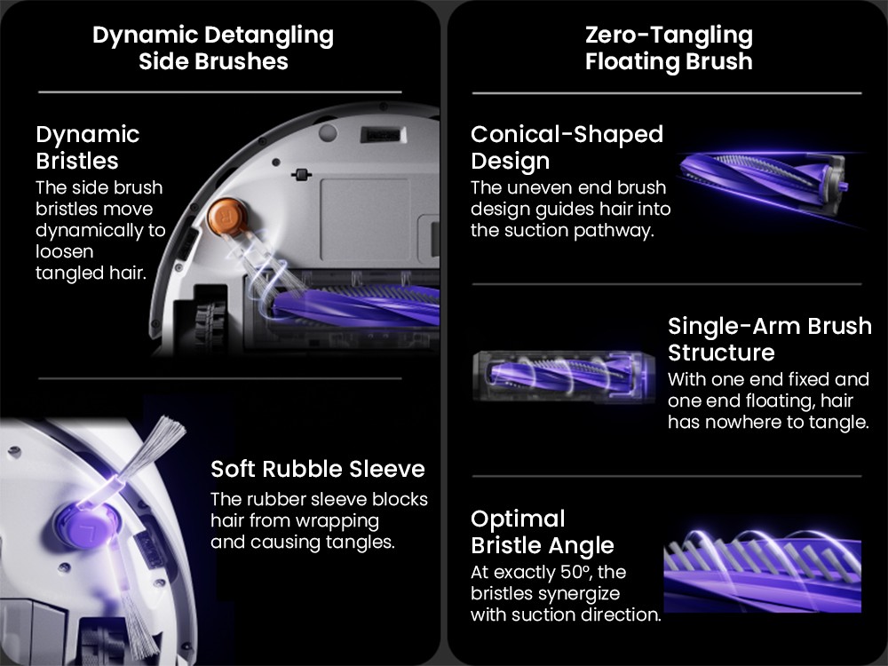 NARWAL Freo Z10 Robot Vacuum and Mop, Tangle Free, 15,000Pa Suction, Adapts to Hard-to-Reach Areas, Self-Emptying, Mop Washing & Drying, Obstacle Avoidance, for Pet Hair & Hard Floor, White