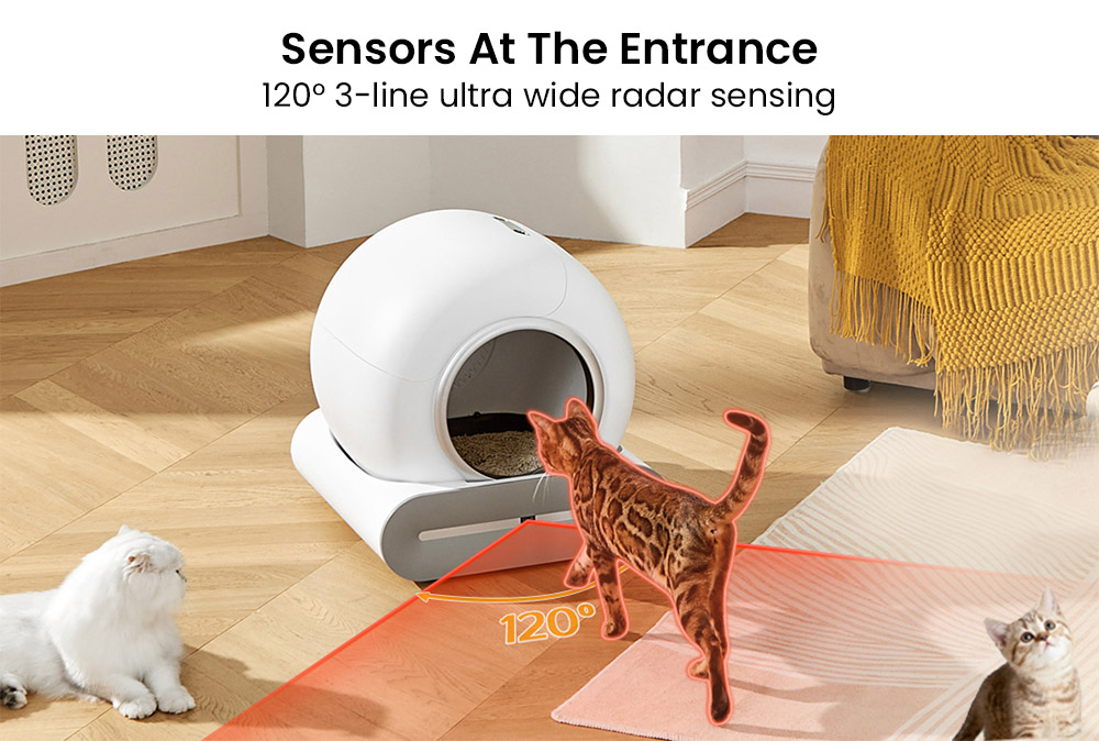 A2401 Smart Cat Litter Box, veľkokapacitný, automatické čistenie