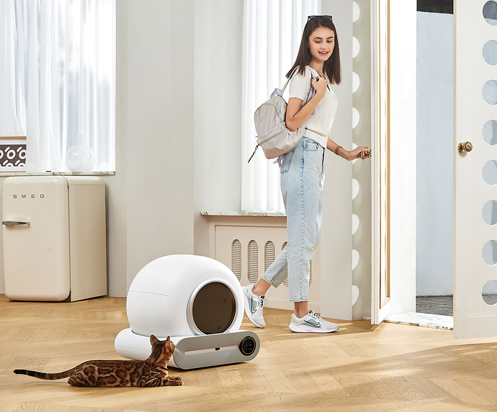 A2401 Smart Cat Litter Box, veľkokapacitný, automatické čistenie