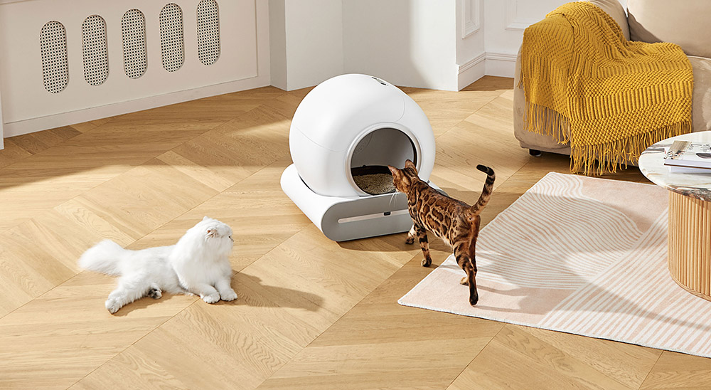 A2401 Smart Cat Litter Box, veľkokapacitný, automatické čistenie